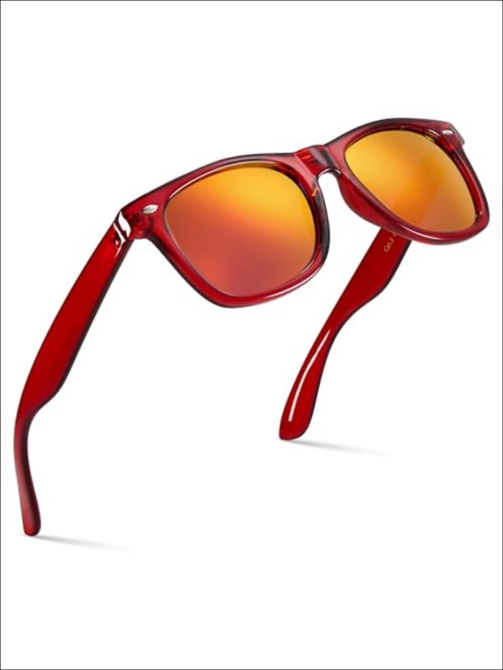 UV400 Mirrored Retro Square Sunglasses Unisex Full Frame Polycarbonate